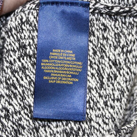 Polo Ralph Lauren Quarter Zip Knit Sweater In Heathered Grey Large - Picture 11 of 11